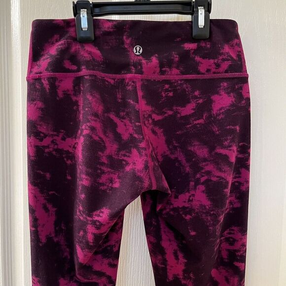 Lululemon Wunder Under Crop Leggings Tie Dye Women's Size 4 - Picture 7 of 10